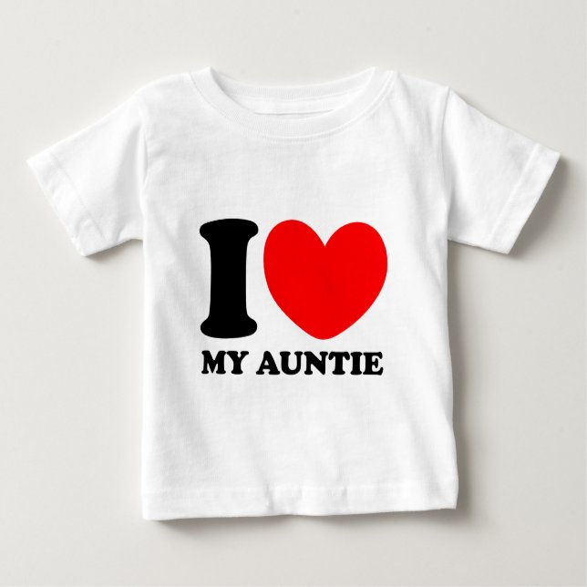 T-shirt Eu amo meu Auntie (Frente)
