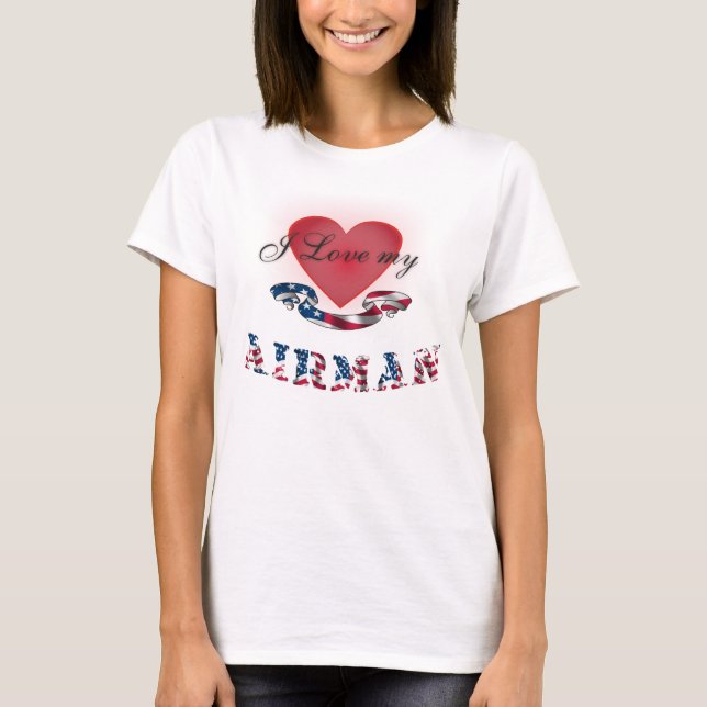 T-shirt Eu amo meu aviador (Frente)