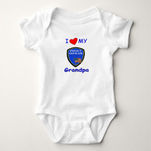 T-shirt Eu Amo Meu Avô De Polícia