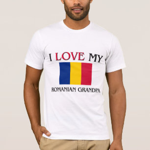 T-shirt Eu Amo Meu Avô Romeno