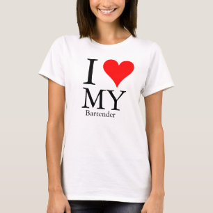 T-shirt Eu amo meu barman