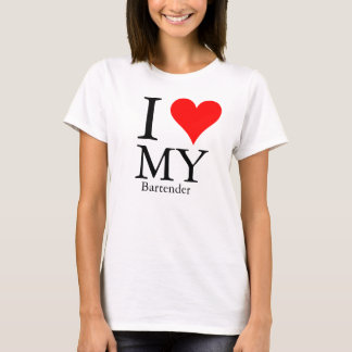 T-shirt Eu amo meu barman