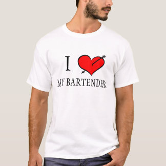 T-shirt Eu amo meu barman