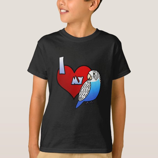 T-shirt Eu amo meu Budgie (Frente)