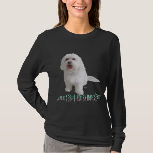 T-shirt Eu Amo Meu Cachorrinho Branco - Havanese