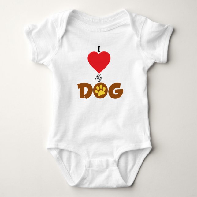 T-shirt Eu Amo Meu Cachorro (Frente)