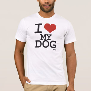 T-shirt Eu amo meu cão