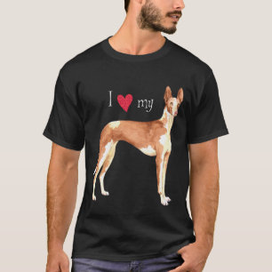 T-shirt Eu amo meu cão de Ibizan