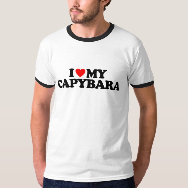 T-SHIRT EU AMO MEU CAPYBARA (Frente)
