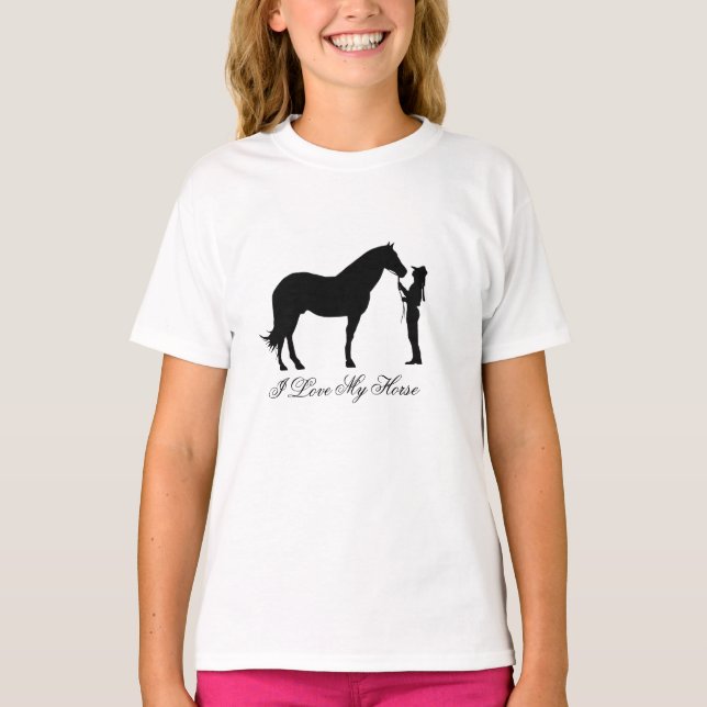 T-shirt Eu Amo Meu Cavalo (Frente)
