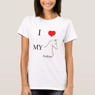 T-shirt Eu amo meu cavalo árabe