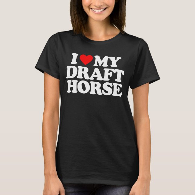 T-SHIRT EU AMO MEU CAVALO DE ESBOÇO (Frente)