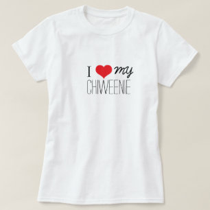 T-shirt Eu amo meu Chiweenie