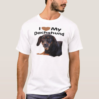 T-shirt Eu amo meu Dachshund