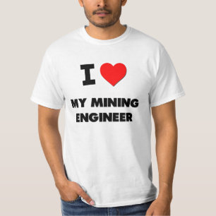 T-shirt Eu amo meu engenheiro de mineração