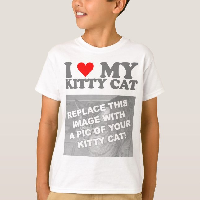 T-shirt Eu Amo Meu Gatinho (Frente)