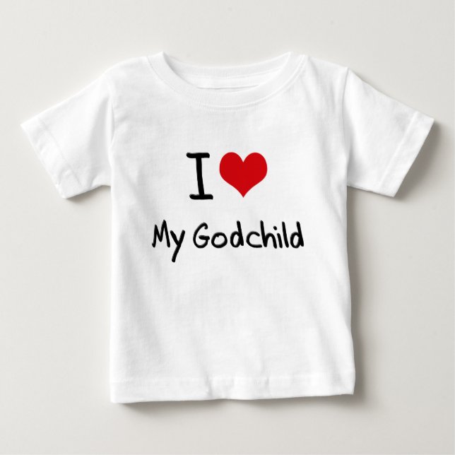 T-shirt Eu amo meu Godchild (Frente)