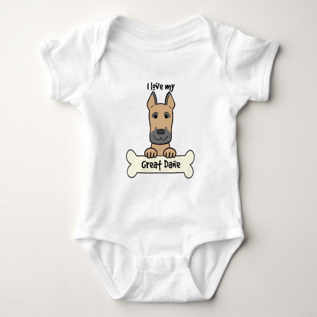 T-shirt Eu amo meu great dane (Frente)