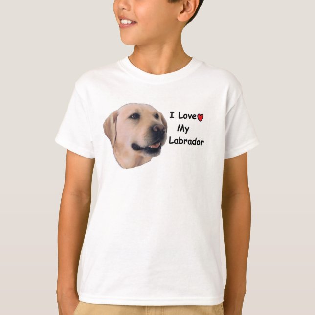 T-shirt Eu amo meu Labrador (Frente)