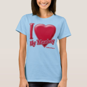 T-shirt Eu amo meu macaco
