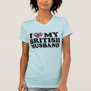 T-shirt Eu amo meu marido britânico