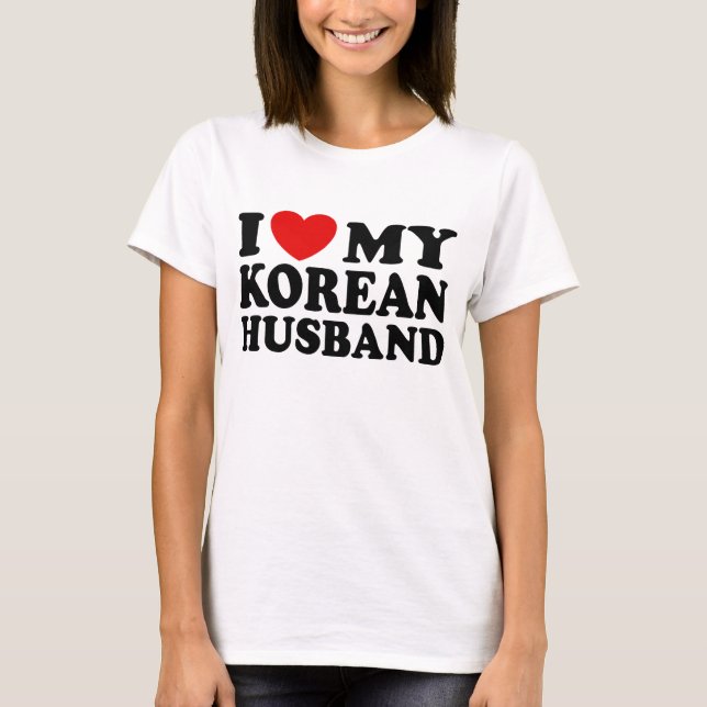 T-shirt Eu Amo Meu Marido Coreano (Frente)