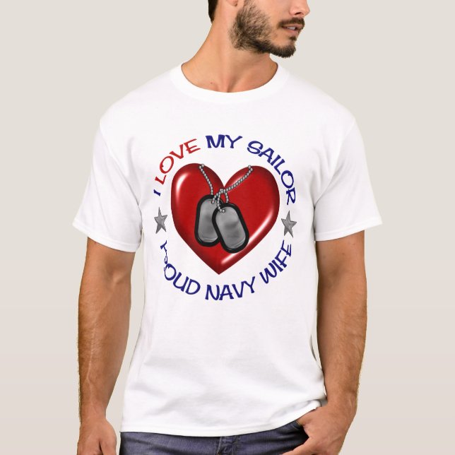 T-shirt Eu amo meu marinheiro (Frente)