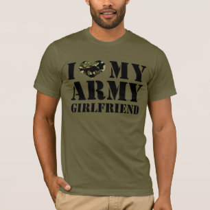 T-shirt eu amo meu namorada do exército