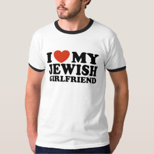 T-shirt Eu amo meu namorada judaico