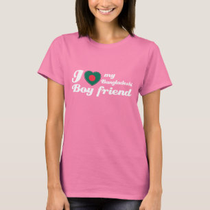 T-shirt Eu amo meu namorado bengali