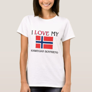 T-shirt Eu amo meu namorado norueguês