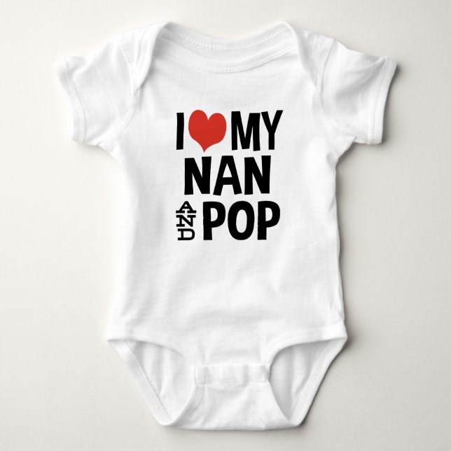 T-shirt Eu amo meu Nan e Pop (Frente)