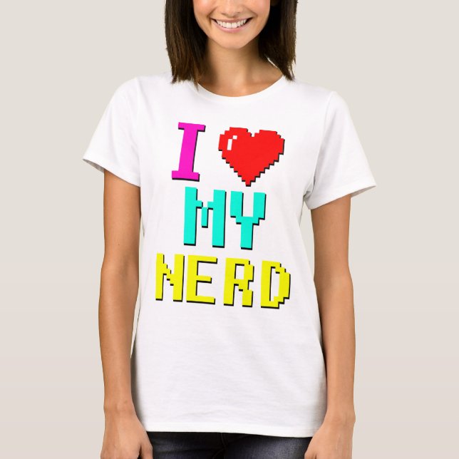 T-shirt eu amo meu nerd v3 (Frente)