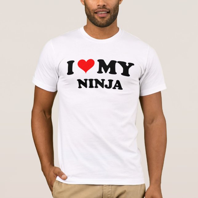 T-shirt Eu amo meu Ninja (Frente)