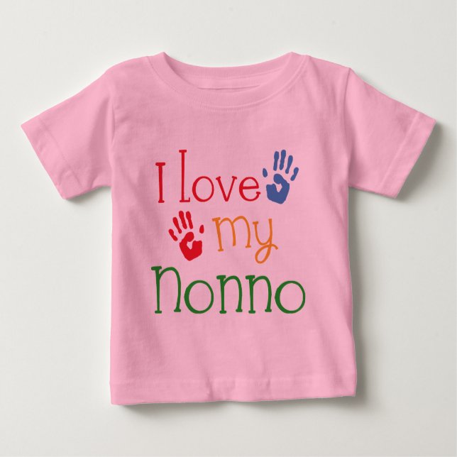 T-shirt Eu amo meu Nonno (Handprints) (Frente)
