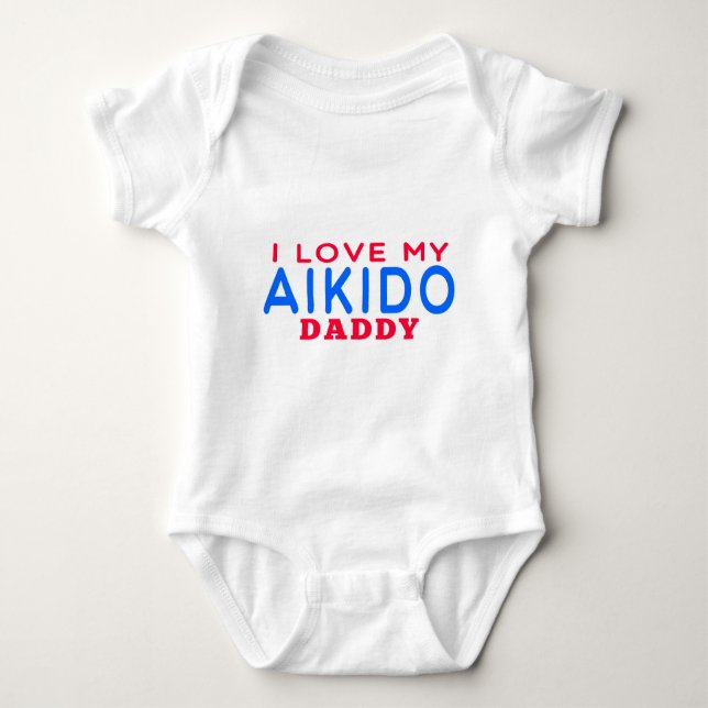 T-shirt Eu amo meu pai do Aikido (Frente)