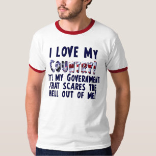 T-shirt Eu amo meu país - anti Obama