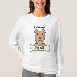 T-shirt Eu amo meu Pitbull