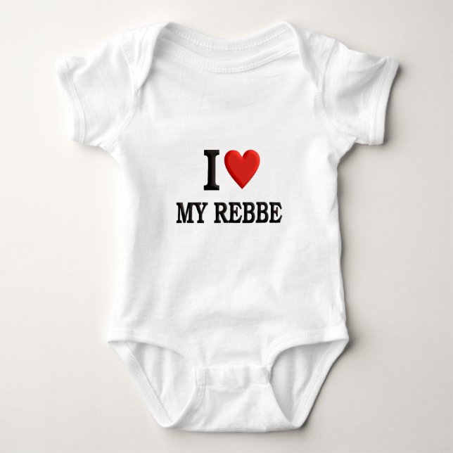 T-shirt Eu amo meu Rebbe (Frente)