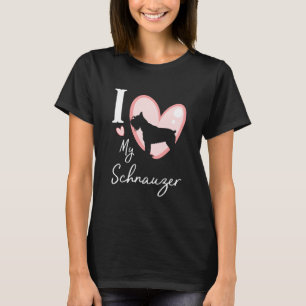 T-shirt Eu amo meu schnauzer