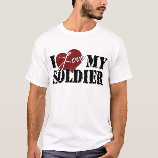 T-shirt Eu amo meu soldado (Frente)