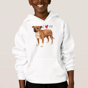 T-shirt Eu amo meu Staffordshire bull terrier