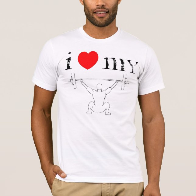 T-shirt Eu amo meu T do ato de agarrar (Frente)