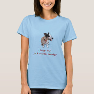 T-shirt eu amo meu terrier de russell do jaque