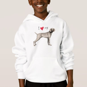 T-shirt Eu amo meu Weimaraner