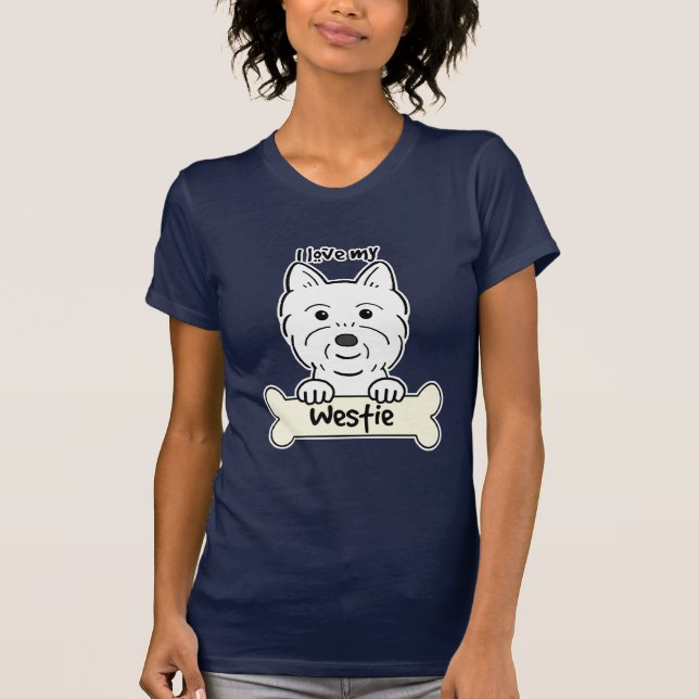 T-shirt Eu amo meu Westie (Frente)