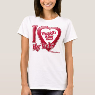 T-shirt Eu Amo Meus Animais de Estimação - Foto