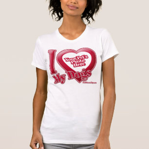 T-shirt Eu Amo Meus Cachorros - Foto