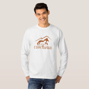 T-shirt Eu amo meus cavalos