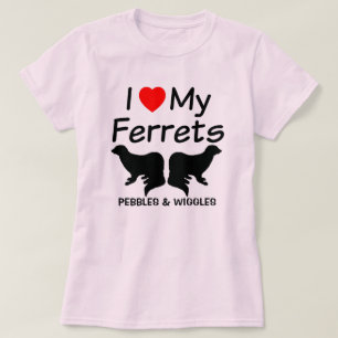 T-shirt Eu Amo Meus Dois Furões
